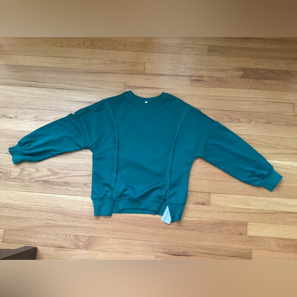 Women’s Teal Pullover Sweatshirt - Relaxed Crewneck